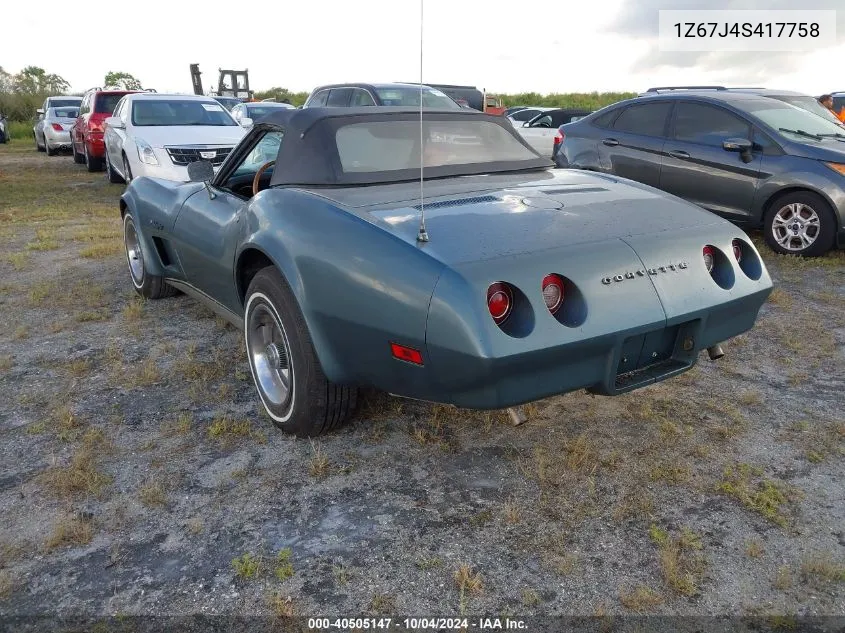 1974 Chevrolet Corvette VIN: 1Z67J4S417758 Lot: 40505147