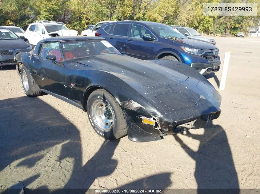 1978 Chevrolet Corvette VIN: 1Z87L8S429993 Lot: 40503230