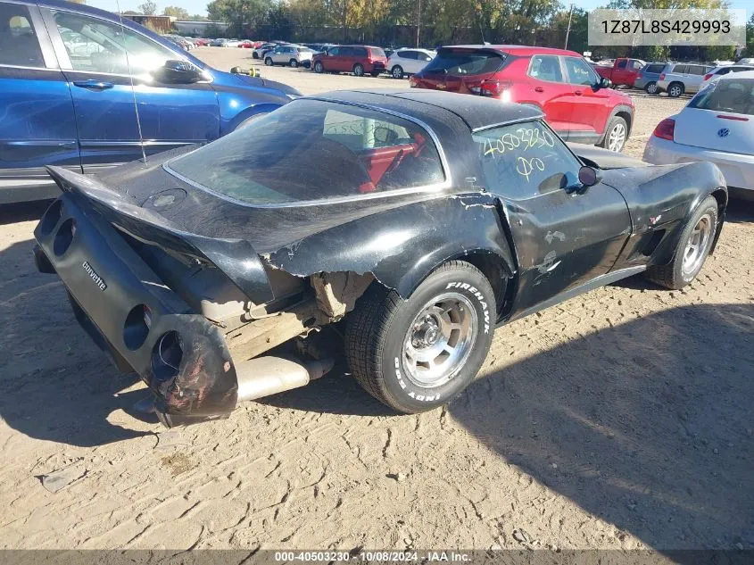 1978 Chevrolet Corvette VIN: 1Z87L8S429993 Lot: 40503230