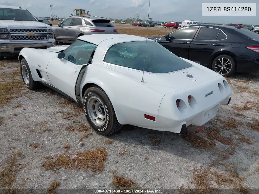 1978 Chevrolet Corvette VIN: 1Z87L8S414280 Lot: 40713438