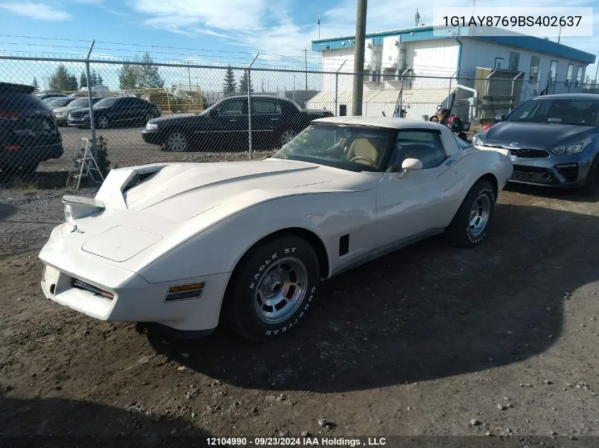 1981 Chevrolet Corvette VIN: 1G1AY8769BS402637 Lot: 12104990