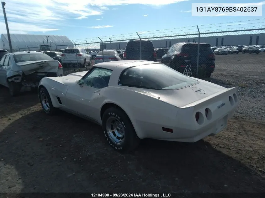 1981 Chevrolet Corvette VIN: 1G1AY8769BS402637 Lot: 12104990