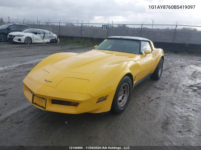 1981 Chevrolet Corvette VIN: 1G1AY8760BS419097 Lot: 12144454