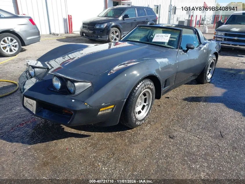 1981 Chevrolet Corvette VIN: 1G1AY8769BS408941 Lot: 40721710