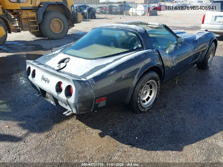 1981 Chevrolet Corvette VIN: 1G1AY8769BS408941 Lot: 40721710