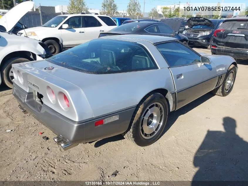 1984 Chevrolet Corvette VIN: 1G1AY0785E5107444 Lot: 12130165