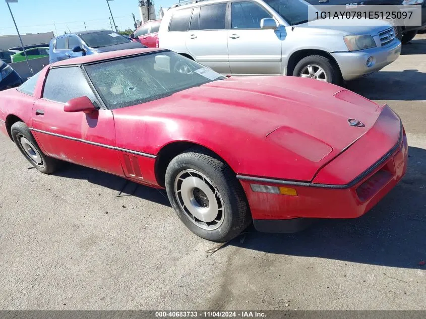 1984 Chevrolet Corvette VIN: 1G1AY0781E5125097 Lot: 40683733