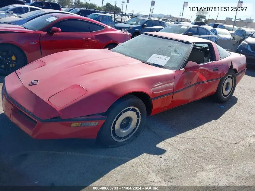 1984 Chevrolet Corvette VIN: 1G1AY0781E5125097 Lot: 40683733