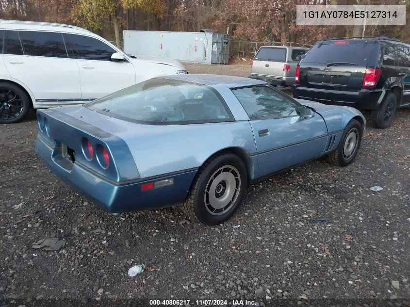 1984 Chevrolet Corvette VIN: 1G1AY0784E5127314 Lot: 40806217