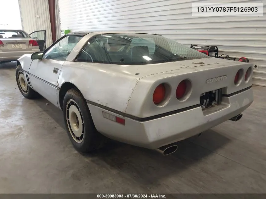 1985 Chevrolet Corvette VIN: 1G1YY0787F5126903 Lot: 39983903