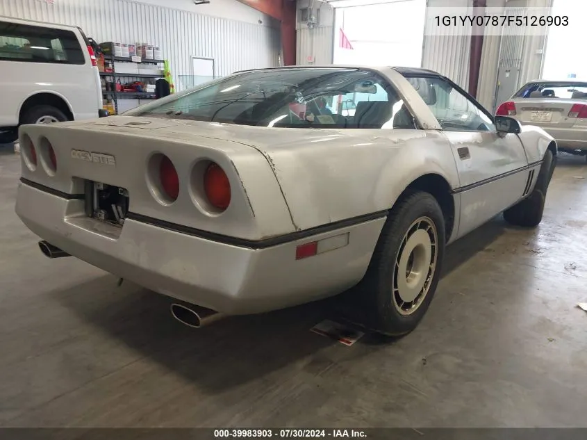 1985 Chevrolet Corvette VIN: 1G1YY0787F5126903 Lot: 39983903