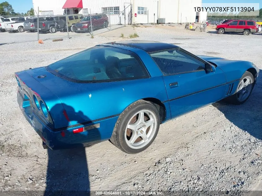 1985 Chevrolet Corvette VIN: 1G1YY078XF5113904 Lot: 40564881