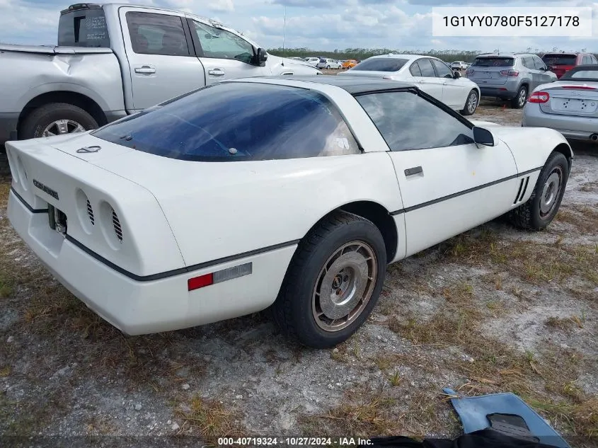 1985 Chevrolet Corvette VIN: 1G1YY0780F5127178 Lot: 40719324