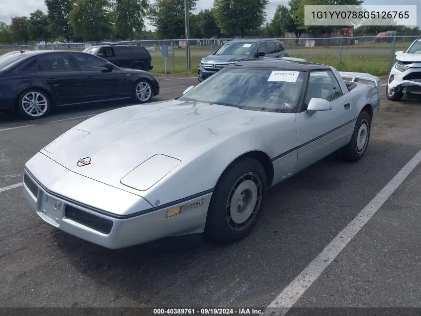 1986 Chevrolet Corvette VIN: 1G1YY0788G5126765 Lot: 40389761