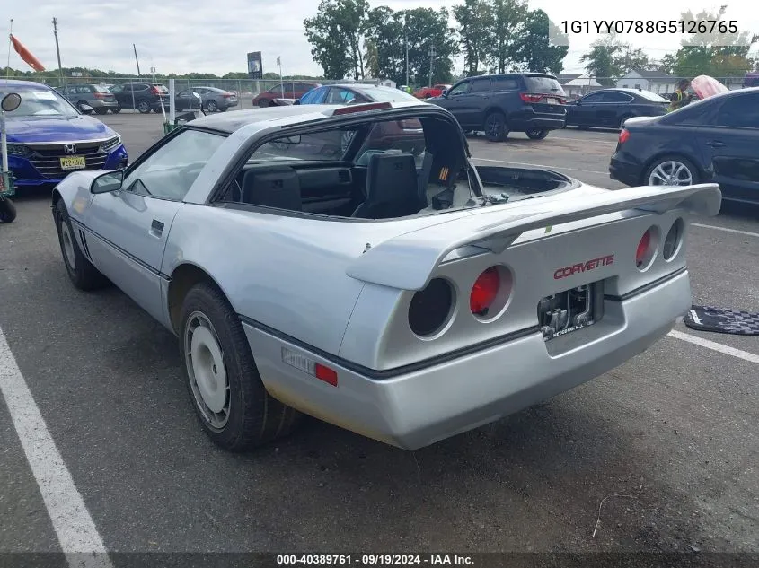 1986 Chevrolet Corvette VIN: 1G1YY0788G5126765 Lot: 40389761