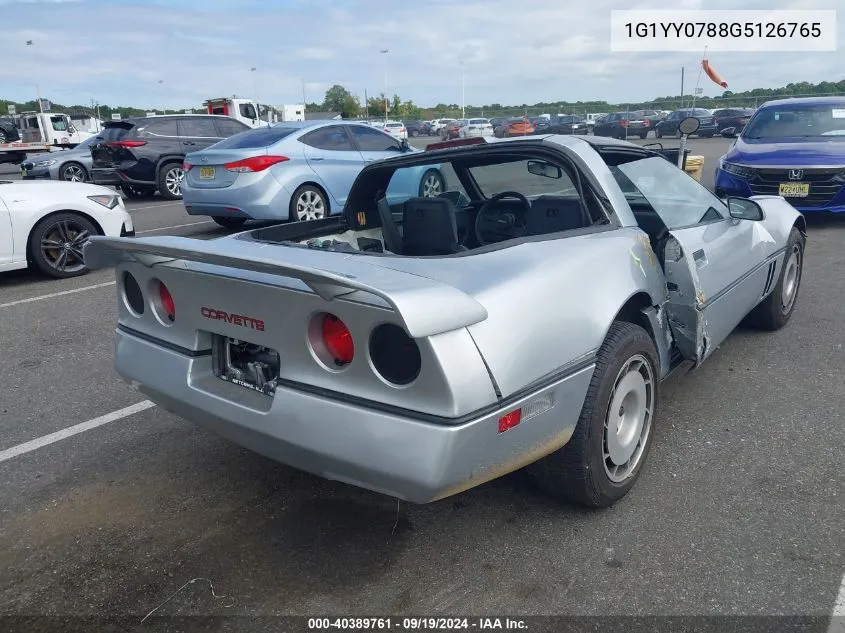 1986 Chevrolet Corvette VIN: 1G1YY0788G5126765 Lot: 40389761