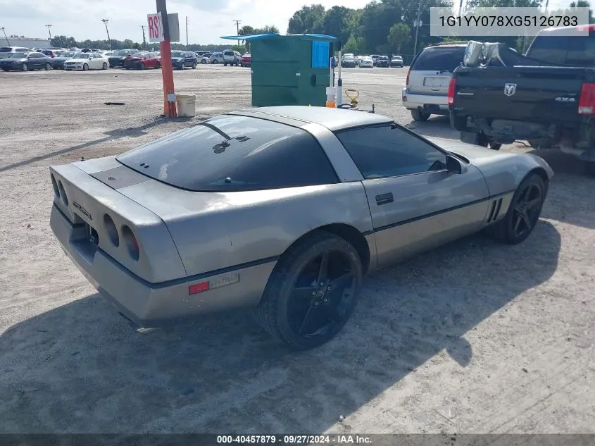 1986 Chevrolet Corvette VIN: 1G1YY078XG5126783 Lot: 40457879