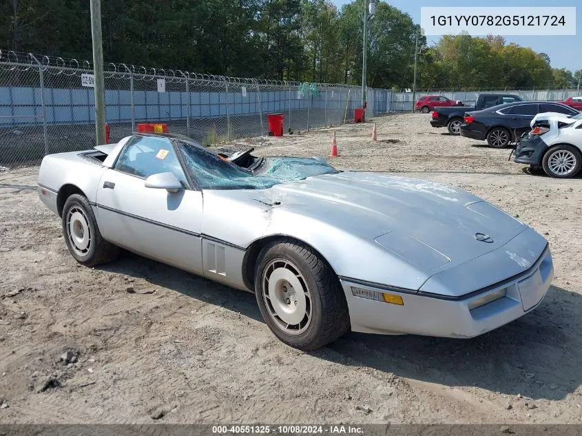 1986 Chevrolet Corvette VIN: 1G1YY0782G5121724 Lot: 40551325