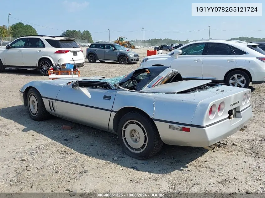 1986 Chevrolet Corvette VIN: 1G1YY0782G5121724 Lot: 40551325