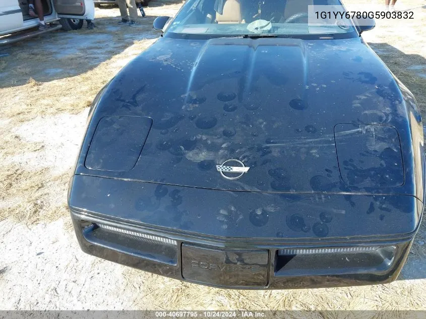 1986 Chevrolet Corvette VIN: 1G1YY6780G5903832 Lot: 40697795