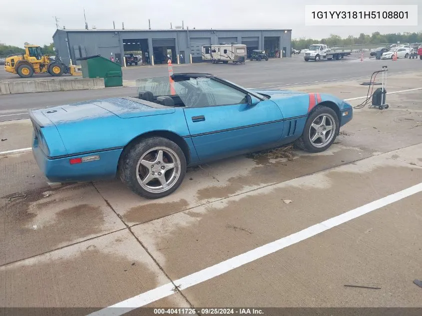 1987 Chevrolet Corvette VIN: 1G1YY3181H5108801 Lot: 40411726