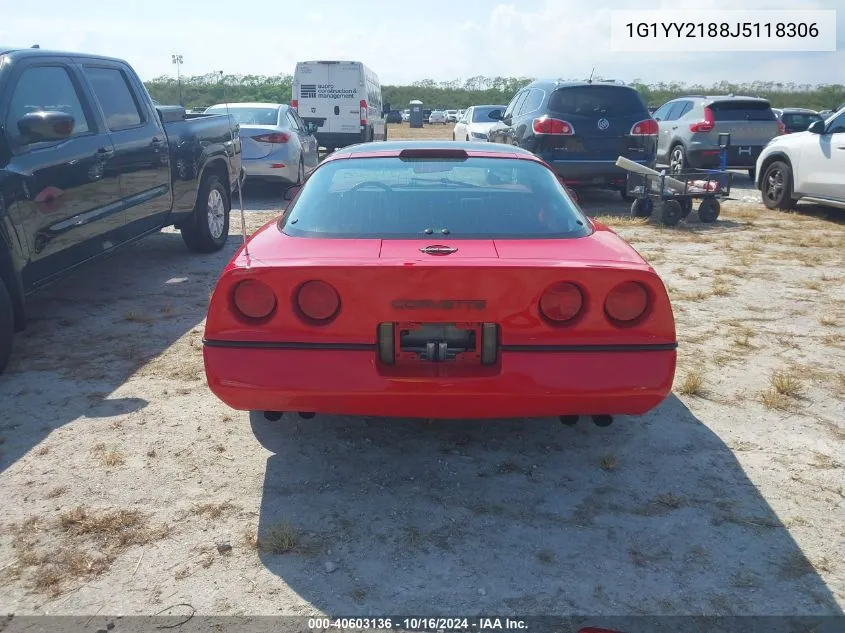 1988 Chevrolet Corvette VIN: 1G1YY2188J5118306 Lot: 40603136