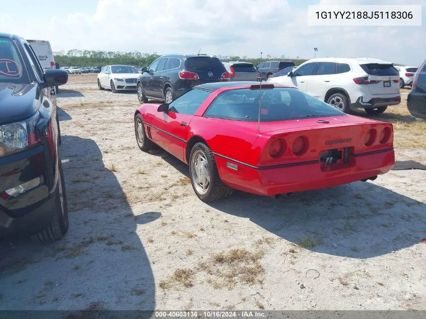 1988 Chevrolet Corvette VIN: 1G1YY2188J5118306 Lot: 40603136