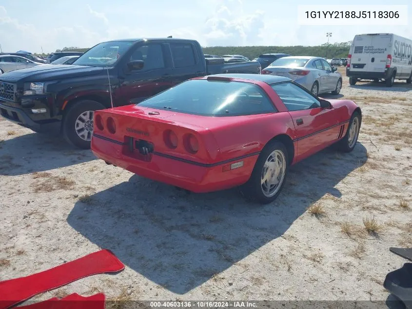 1988 Chevrolet Corvette VIN: 1G1YY2188J5118306 Lot: 40603136