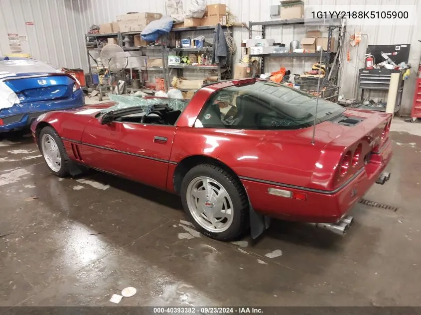 1989 Chevrolet Corvette VIN: 1G1YY2188K5105900 Lot: 40393382