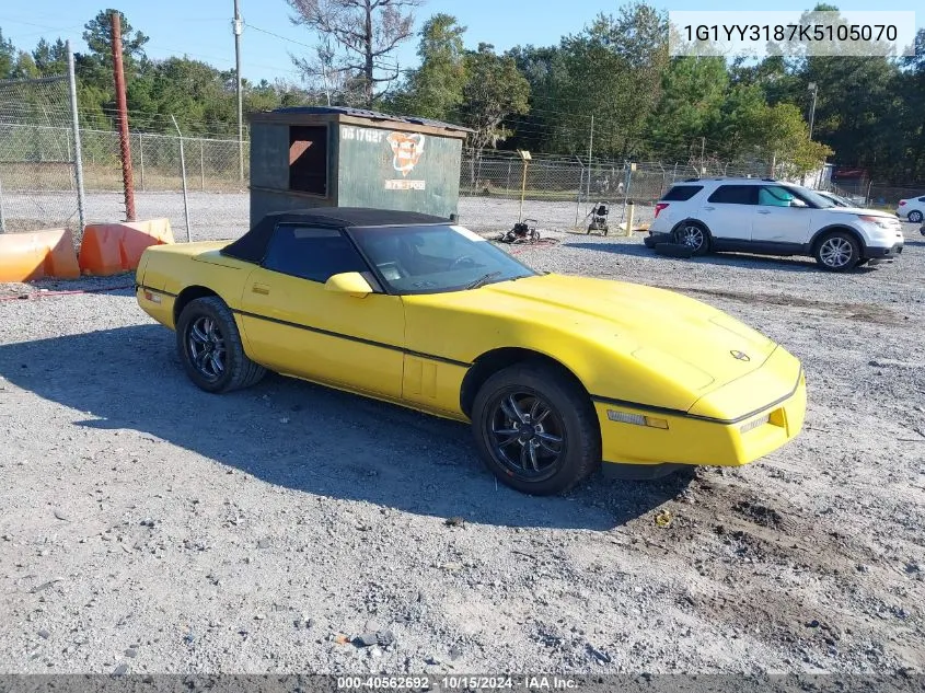 1989 Chevrolet Corvette VIN: 1G1YY3187K5105070 Lot: 40562692