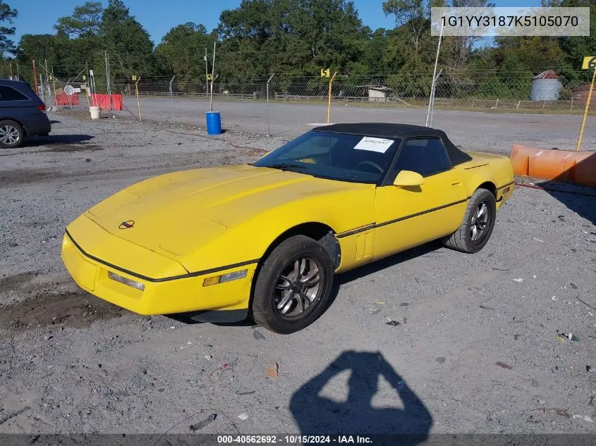 1989 Chevrolet Corvette VIN: 1G1YY3187K5105070 Lot: 40562692