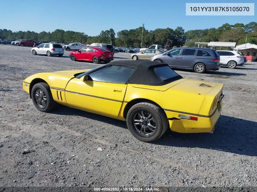 1989 Chevrolet Corvette VIN: 1G1YY3187K5105070 Lot: 40562692