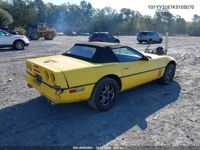 1989 Chevrolet Corvette VIN: 1G1YY3187K5105070 Lot: 40562692