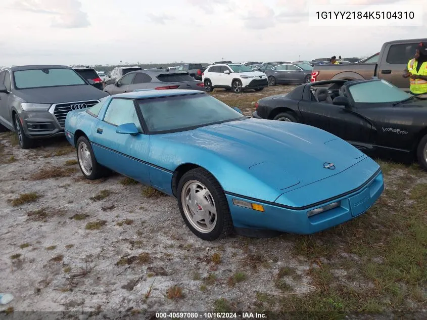 1989 Chevrolet Corvette VIN: 1G1YY2184K5104310 Lot: 40597080