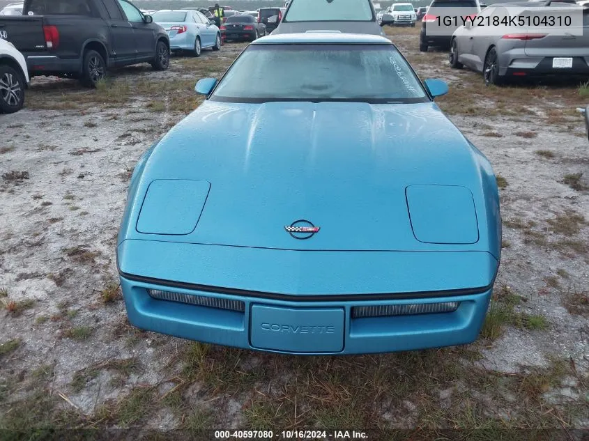 1G1YY2184K5104310 1989 Chevrolet Corvette