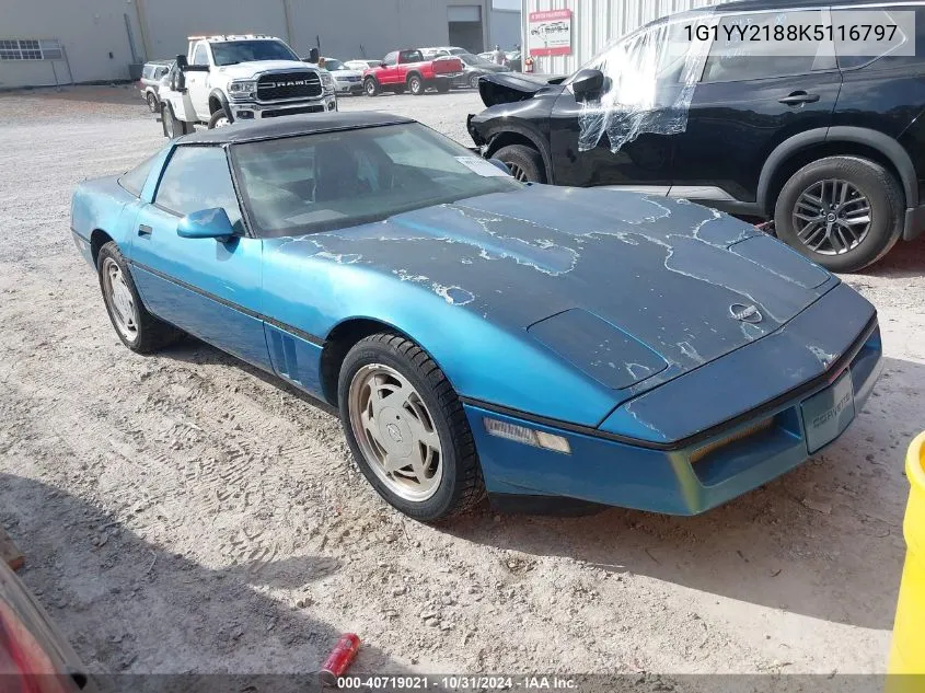 1989 Chevrolet Corvette VIN: 1G1YY2188K5116797 Lot: 40719021