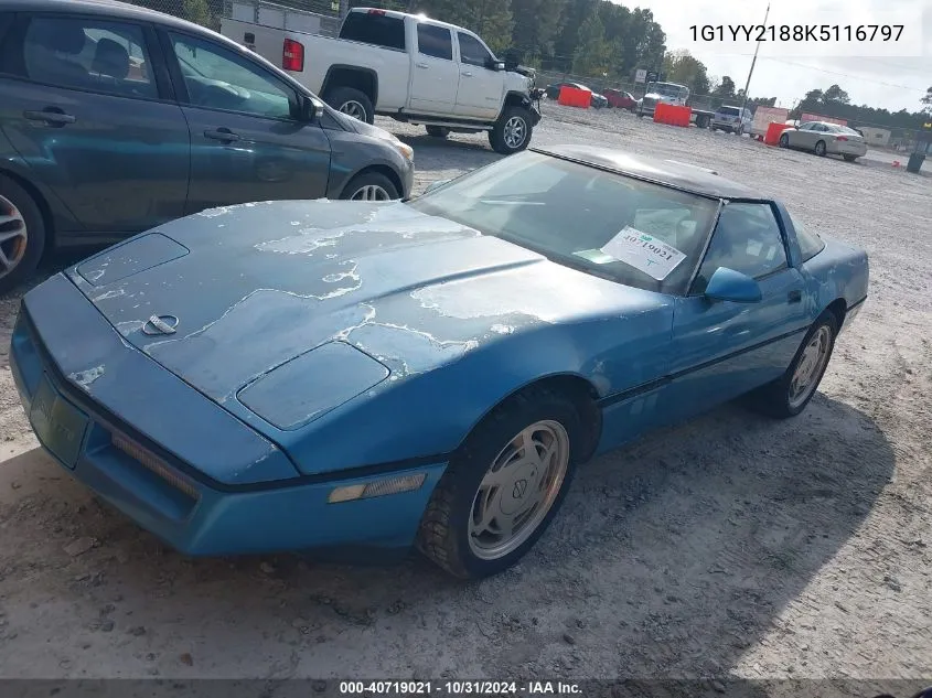 1989 Chevrolet Corvette VIN: 1G1YY2188K5116797 Lot: 40719021