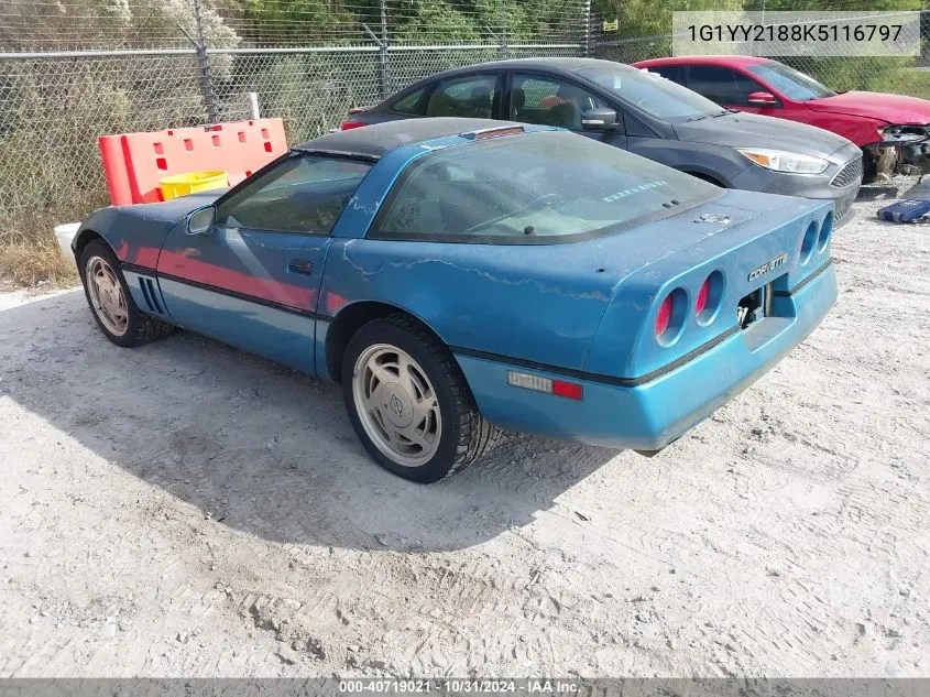 1989 Chevrolet Corvette VIN: 1G1YY2188K5116797 Lot: 40719021