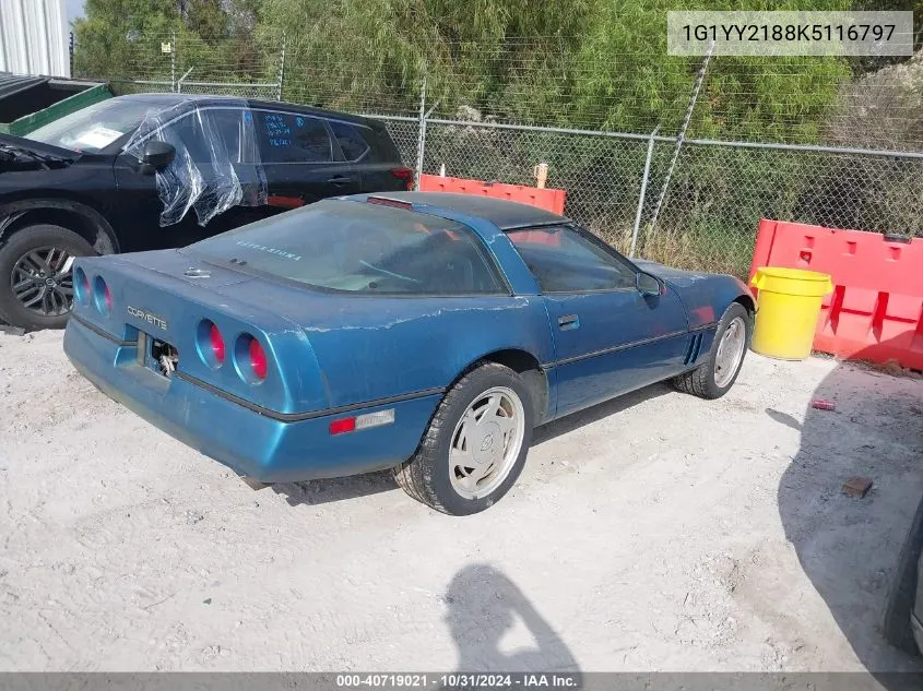 1989 Chevrolet Corvette VIN: 1G1YY2188K5116797 Lot: 40719021