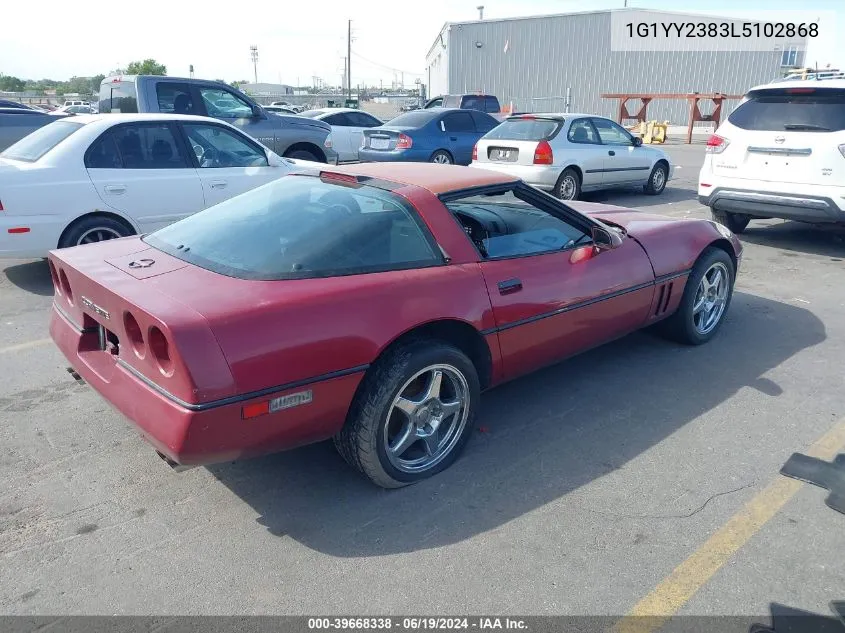 1990 Chevrolet Corvette VIN: 1G1YY2383L5102868 Lot: 39668338