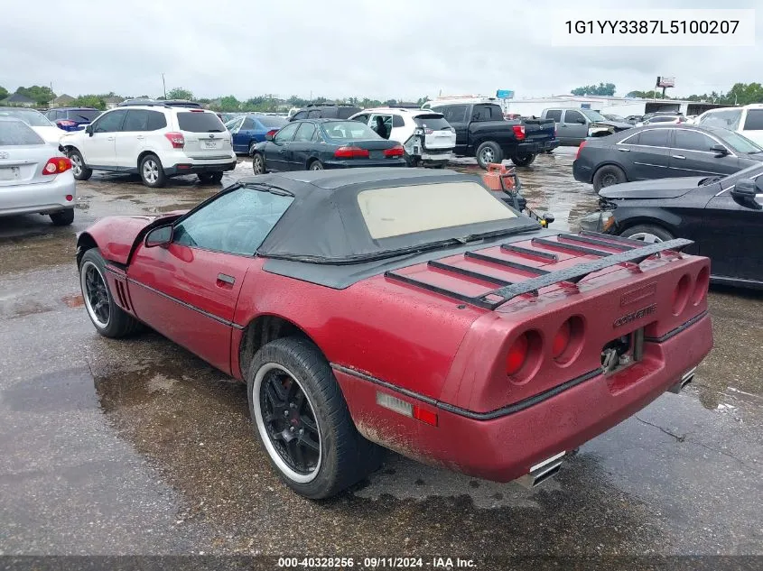 1G1YY3387L5100207 1990 Chevrolet Corvette