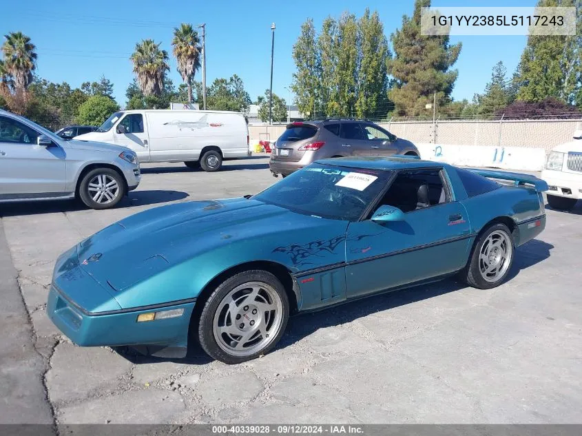 1990 Chevrolet Corvette VIN: 1G1YY2385L5117243 Lot: 40339028