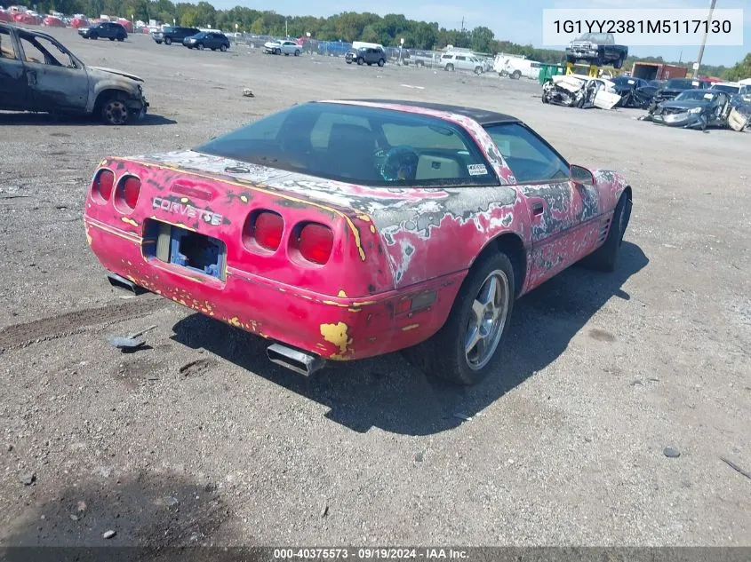 1991 Chevrolet Corvette VIN: 1G1YY2381M5117130 Lot: 40375573