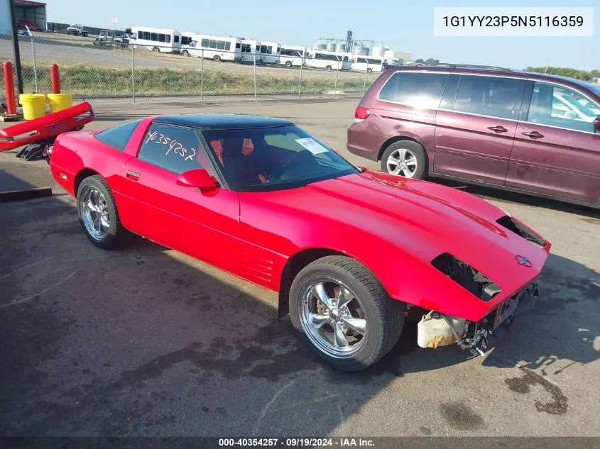 1992 Chevrolet Corvette VIN: 1G1YY23P5N5116359 Lot: 40354257