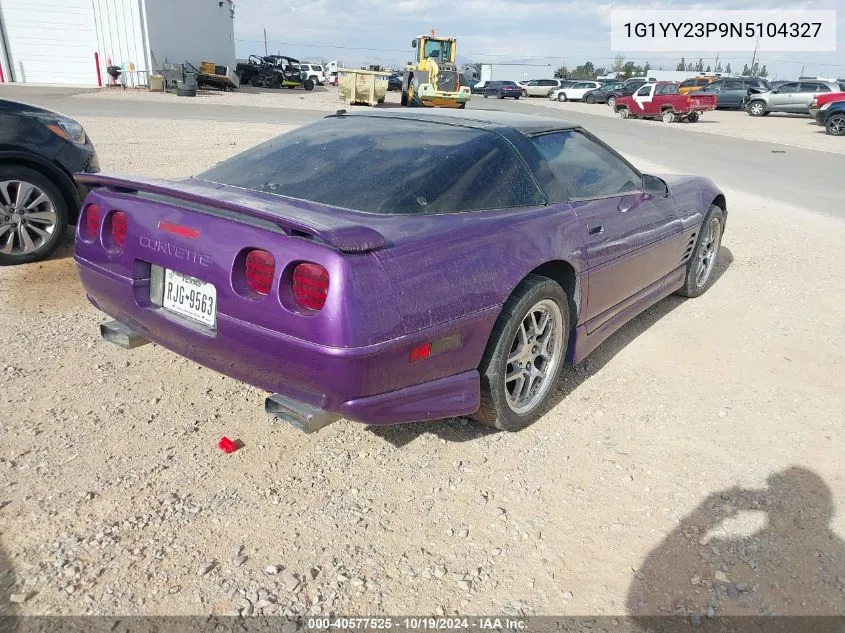 1992 Chevrolet Corvette VIN: 1G1YY23P9N5104327 Lot: 40577525