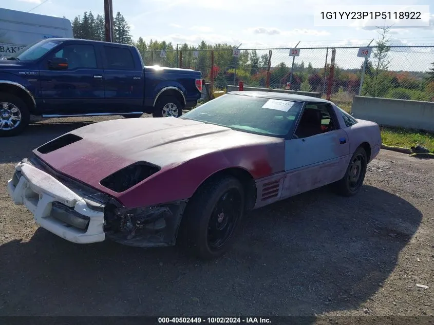 1993 Chevrolet Corvette VIN: 1G1YY23P1P5118922 Lot: 40502449