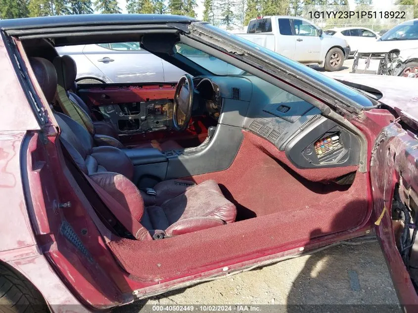 1993 Chevrolet Corvette VIN: 1G1YY23P1P5118922 Lot: 40502449