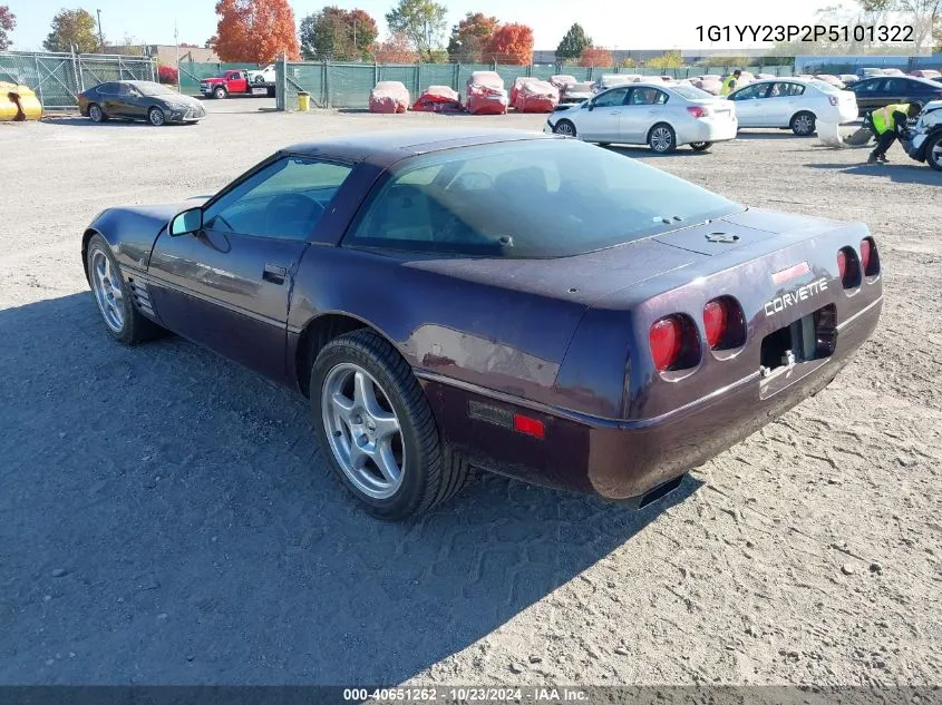 1993 Chevrolet Corvette VIN: 1G1YY23P2P5101322 Lot: 40651262