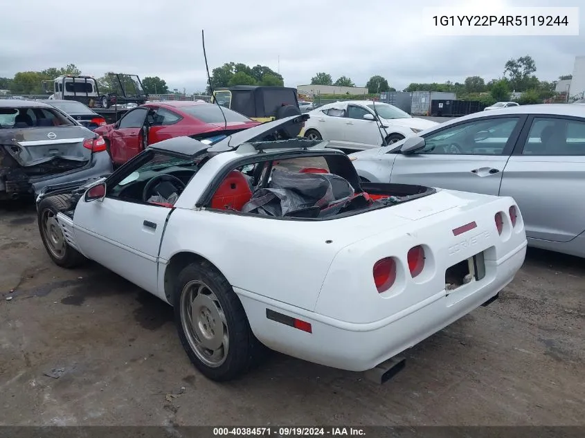 1994 Chevrolet Corvette VIN: 1G1YY22P4R5119244 Lot: 40384571