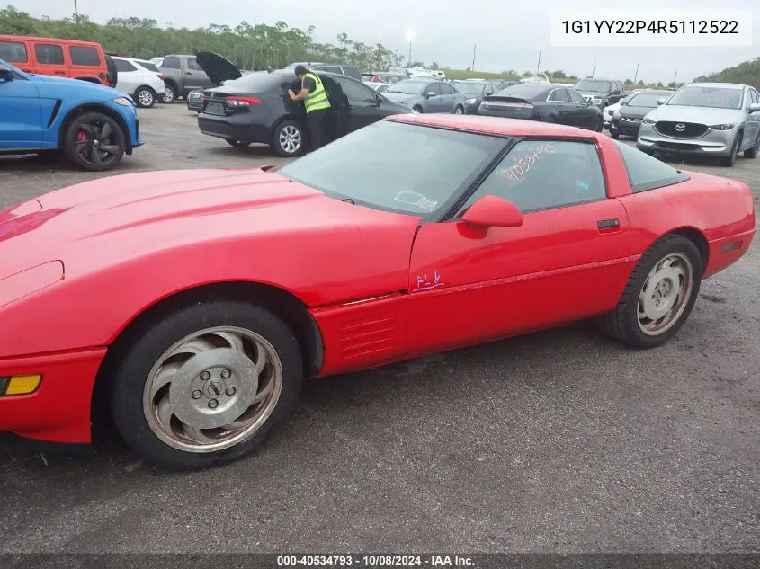 1994 Chevrolet Corvette VIN: 1G1YY22P4R5112522 Lot: 40534793